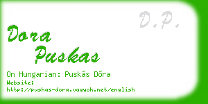 dora puskas business card