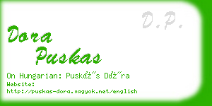 dora puskas business card